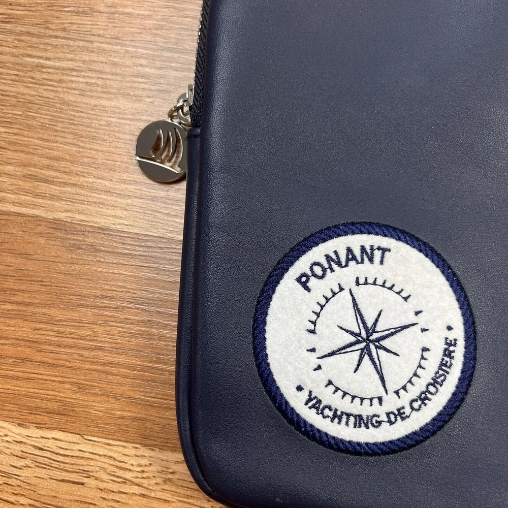 Ponant Yachting Cruise Zip‎ Bag Navy Blue NEW